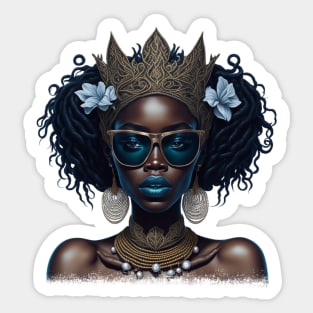 African Princess, Black Pride African Woman Sticker